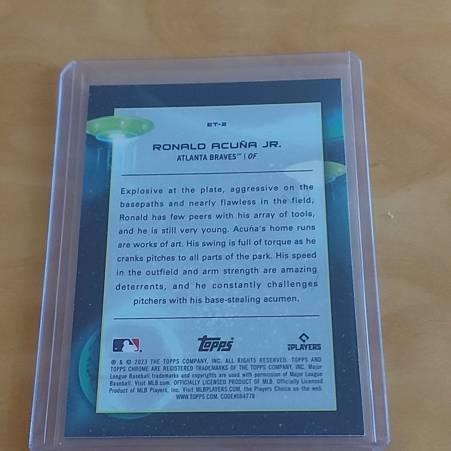 Topps Chrome Cosmic Extratetrestrial Talent Ronald Acuña Jr. #ET-2