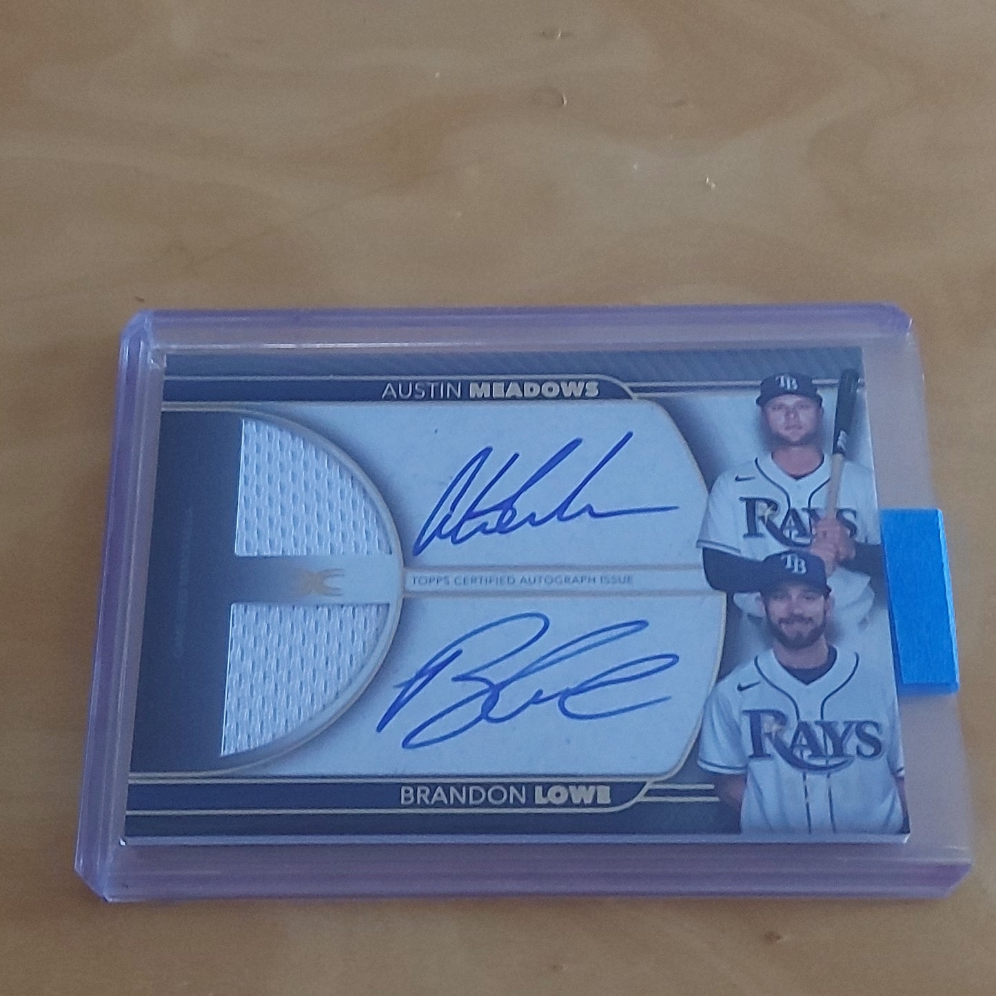 Topps Definitive Collection Duel Auto Austin Meadows & Brandon Lowe Auto 32/35 #DAR-ML