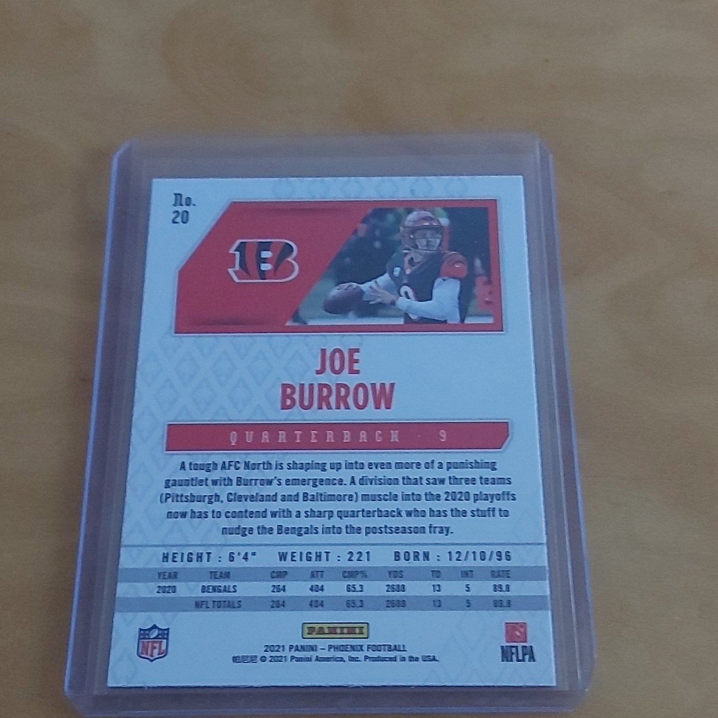 Panini Phoenix Joe Burrow #20