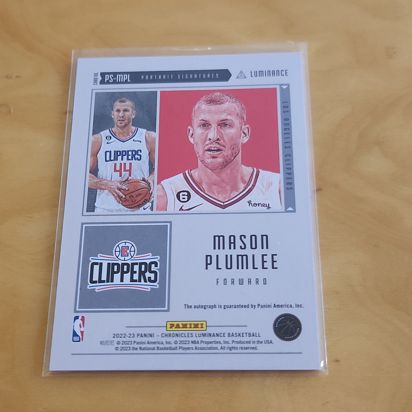 Panini Luminance Blue Mason Plumlee Auto 57/99 #PS-MPL