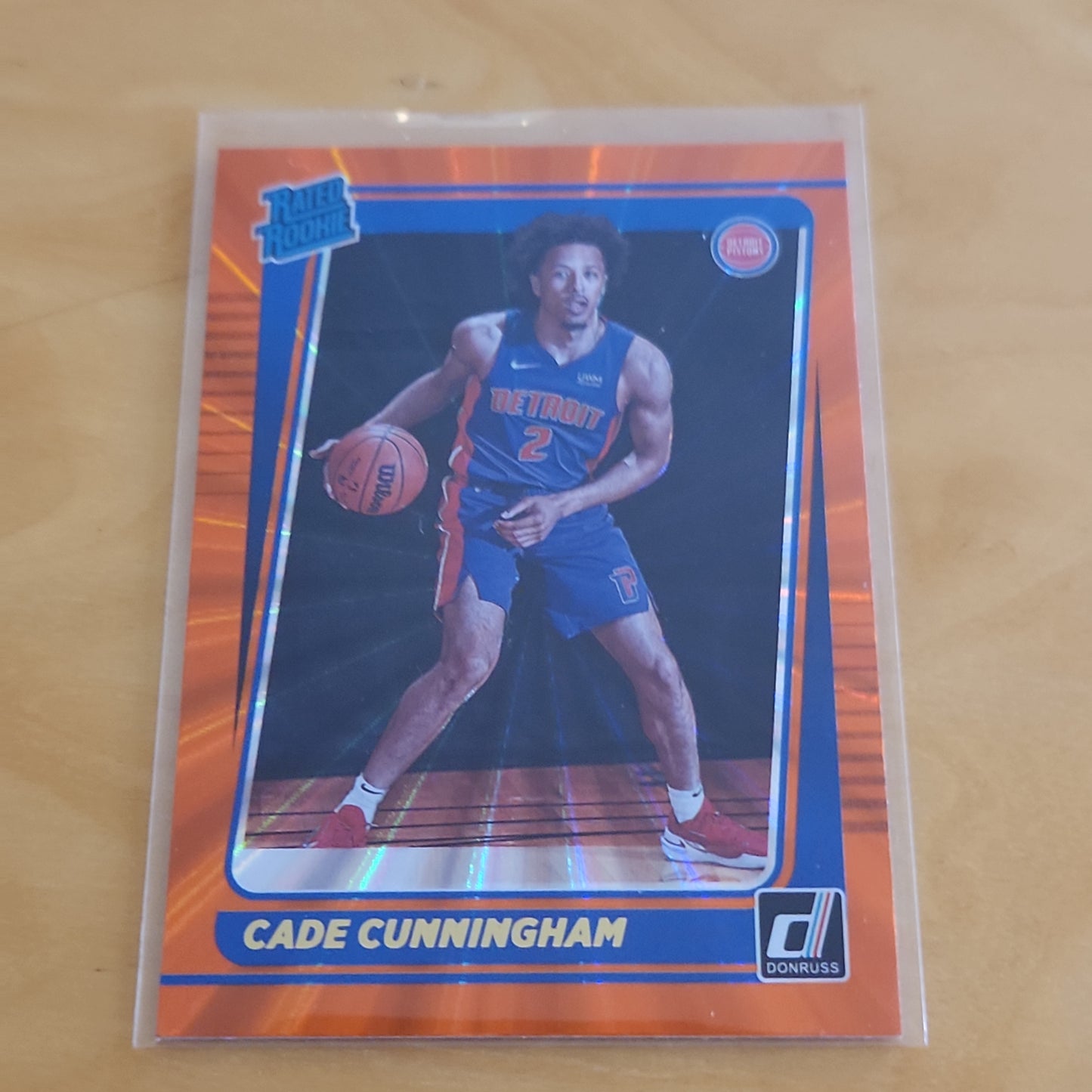 Panini Donruss Rated Rookie Holo Orange Parrelle Cade Cunningham #211