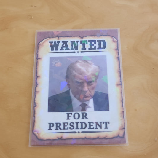 Wanted For President Donald Trump Cracked Ice