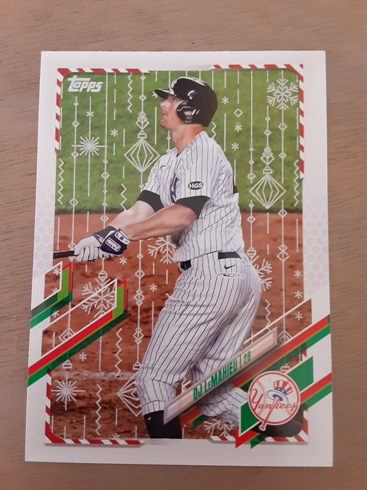 DJ LeMahieu 2021 Topps Holiday Metallic Snowflakes #HW56 NY Yankees