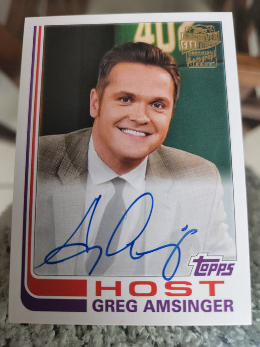 2021 Topps Archives Fan Favorite Auto Greg Amsinger Host MLB Network #FFA-GA