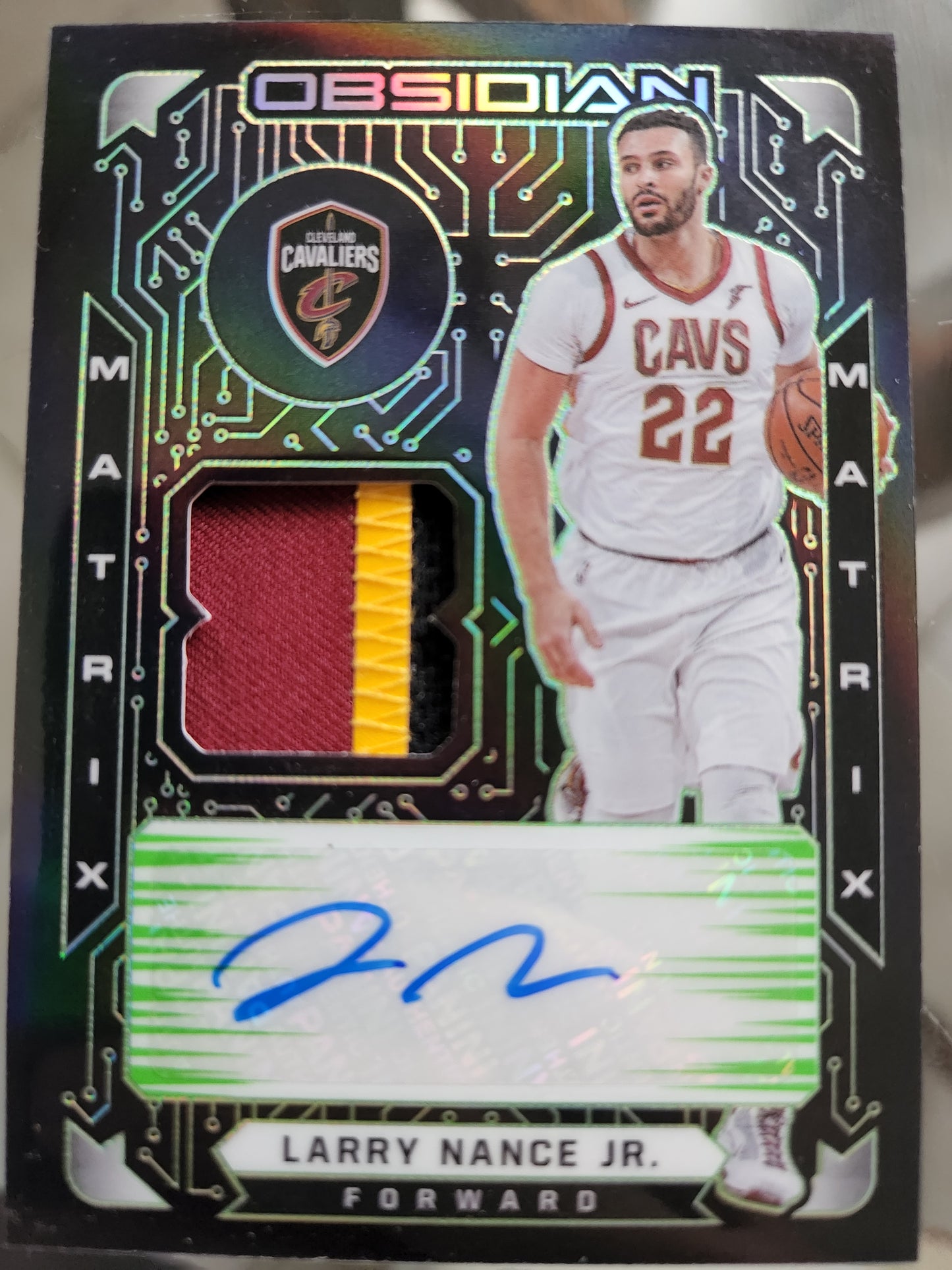 Panini Obsidian Basketball Larry Nance  Jr auto Autographs Blue Ink No.RJI-KLJ rookie card 70/99