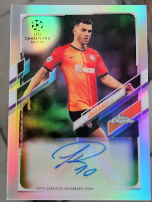 2020-21 Topps Chrome UEFA Champions League Junior Moraes Auto Refractor Shakhtar #CA-JM