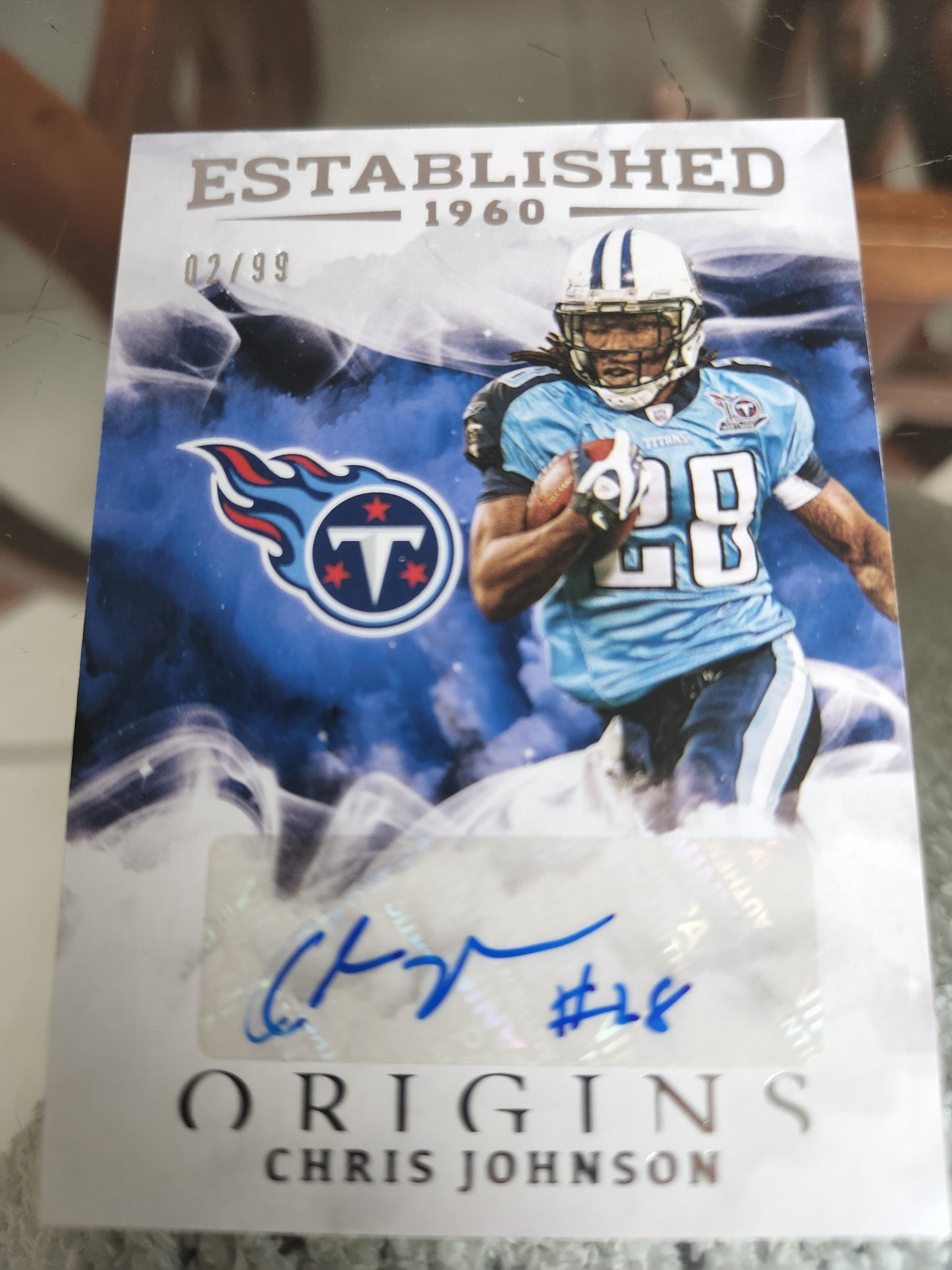 CHRIS JOHNSON 2021 ORIGINS ESTABLISHED 1960 AUTO TITANS #02/99