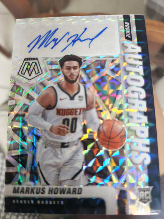 2020 21 Panini Mosaic Markus Howard Auto RC Rookie Autographs NUGGETS #RA MHO