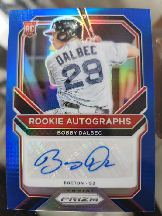 2021 Panini Prizm Blue 003/149 Bobby Dalbec #RA-BD Rookie Auto RC