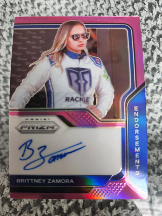 2021 Prizm Endorsements Auto Pink Prizm #E-BZ Brittney Zamora 35/50