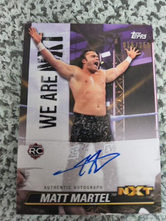 2021 Topps WWE NXT We Are NXT Auto 016/250 Ever-Rise Matt Martel #A-MM Auto