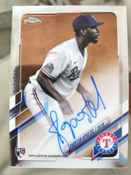 2021 Topps Chrome   Sherten Apostel   RC Auto #RA SA