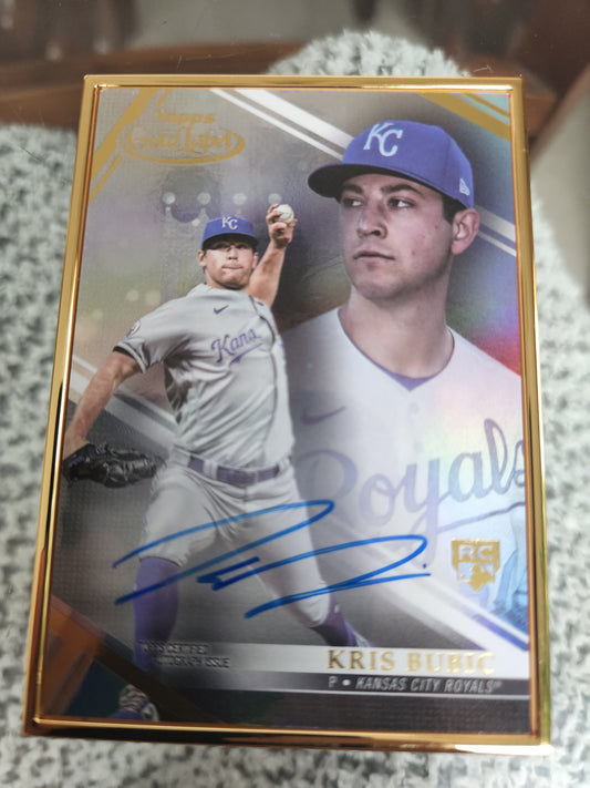 2021 Topps Gold Label Framed Auto #FA KB Kris Bubic   Kansas City Royals RC