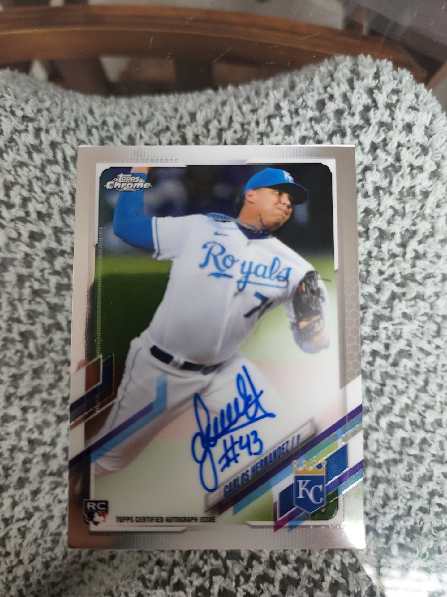 2021 Topps Chrome Rookie Auto RA CHE Carlos Hernandez Kansas City Royals