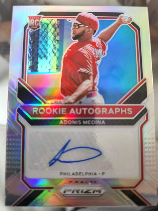 Adonis Medina RC Auto Silver Prizm #RA AM 2021 Panini Prizm Phillies