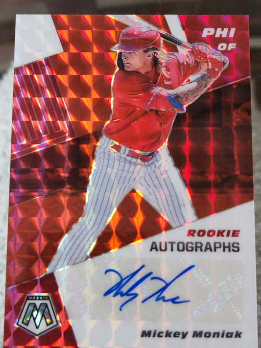 Panini Mosaic Mickey Moniac auto Autographs Blue Ink No. RAM-MM rookie card