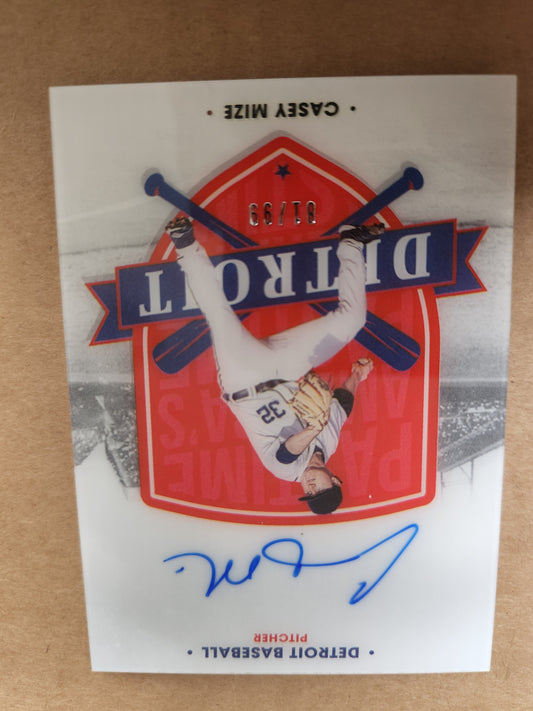 Casey Mize 2021 Panini Chronicles America's Pastime Autograph Rookie #AP CM 81/99