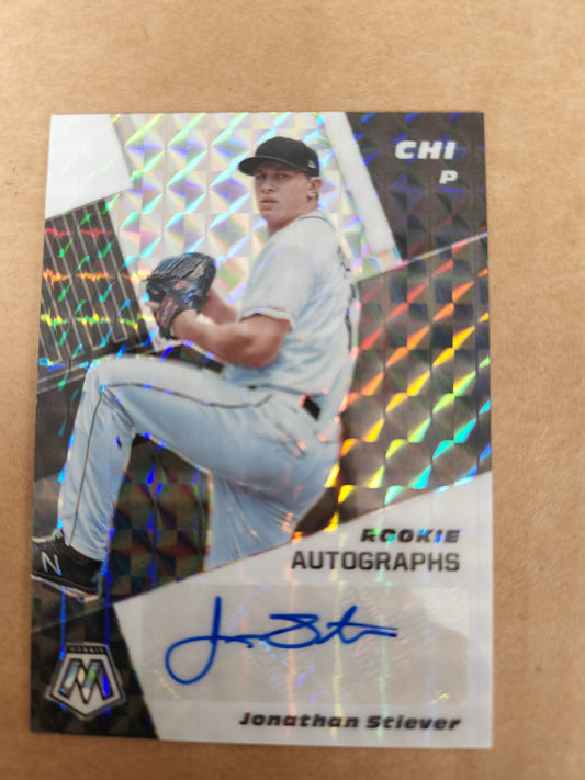 2021 Mosaic Jonathan Stiever AUTO #RAM-JS Prizm Rookie Card-WHITE SOX