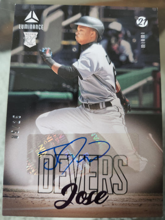 JOSE DEVERS Luminance AUTOGRAPH Rookie Card | 2021 Panini Chronicles RC #LA JO