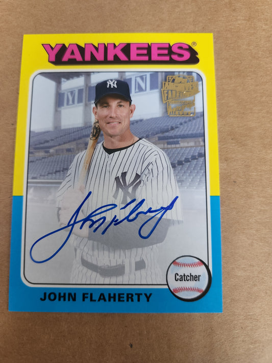 John Flaherty 2021 Topps Archives #FFA-JF Fan Favorites Autograph Yankees Auto