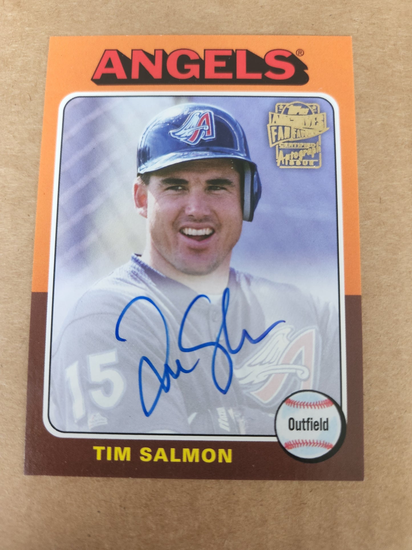 2021 Topps Archives Tim Salmon Auto FFA-TS Angels