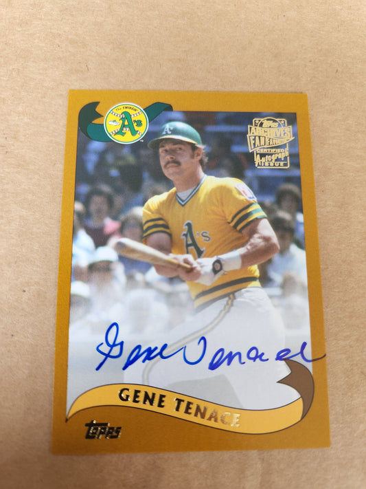 2021 Topps Archives Fan Favorites Autographs Gene Tenace On Card Auto #FFA GT