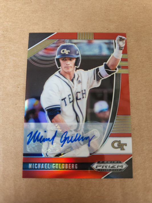 2020 PANINI PRIZM MICHAEL GULDBERG AUTO #PDP98 red paralle 30/50