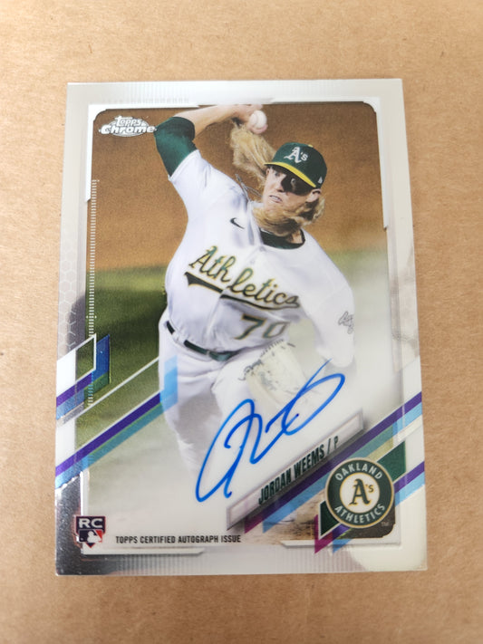 ?JORDAN WEEMS 2021 TOPPS CHROME ROOKIE AUTO #RA JW?