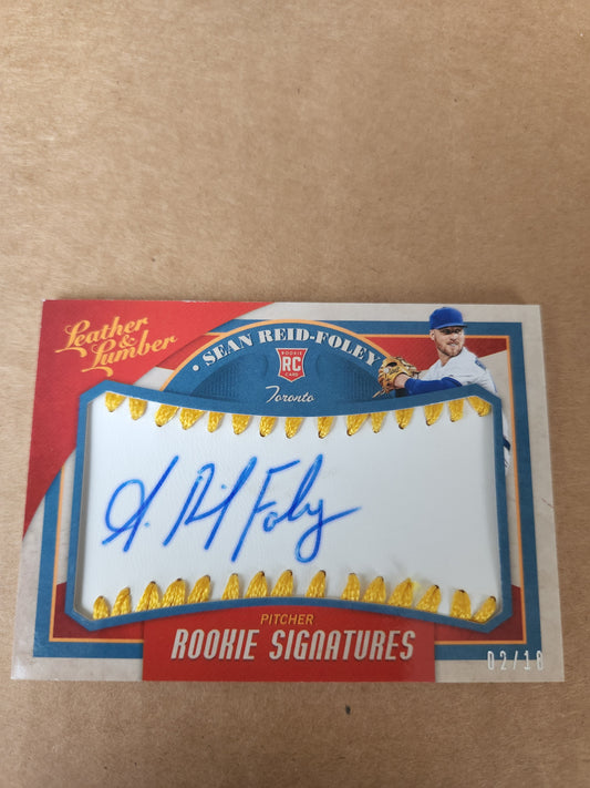 2019 Leather & Lumber Glove yellow RC Signatures Auto #117 Sean Reid Foley /10