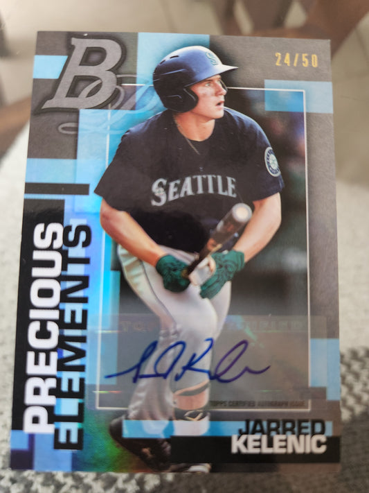 2020 Bowman Precious Elements 24/50 Jarred Kelenic Auto #PE-25