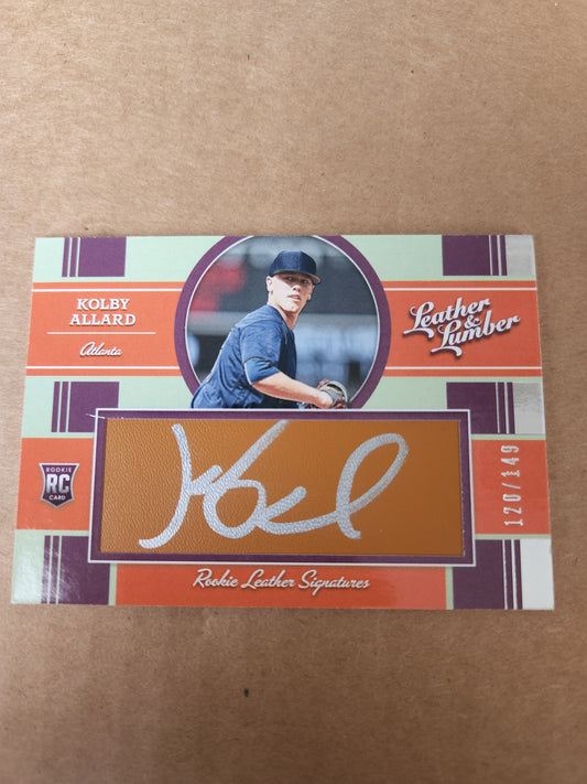 2019 Panini Leather And Lumber Kolby Allard RC Leather Auto 120/149