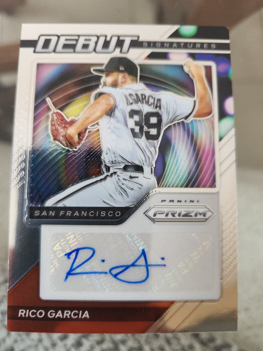 Rico Garcia 2021 Panini Prizm Debut Signatures Auto Silver #DS RG SF Giants