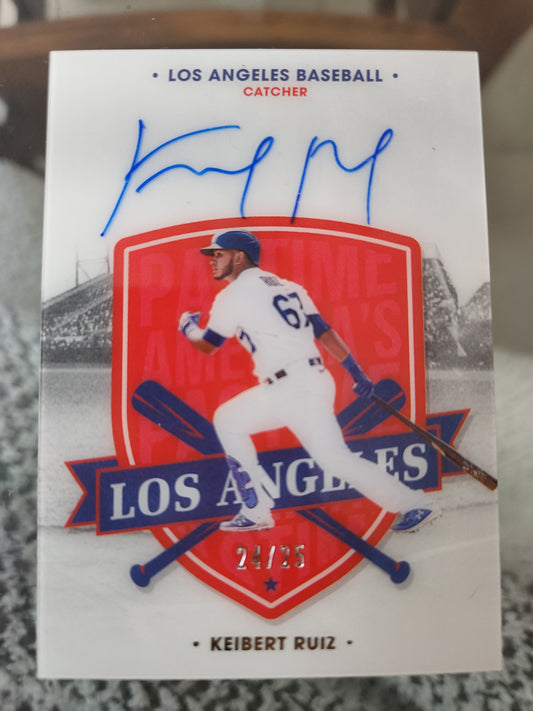 Panini Chronicles Keibert Ruiz auto Autographs Blue Ink No.AP-KR rookie card