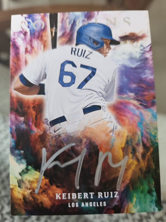 Panini Origins Keibert Ruiz auto Autographs silver Ink No.OS-KR rookie card