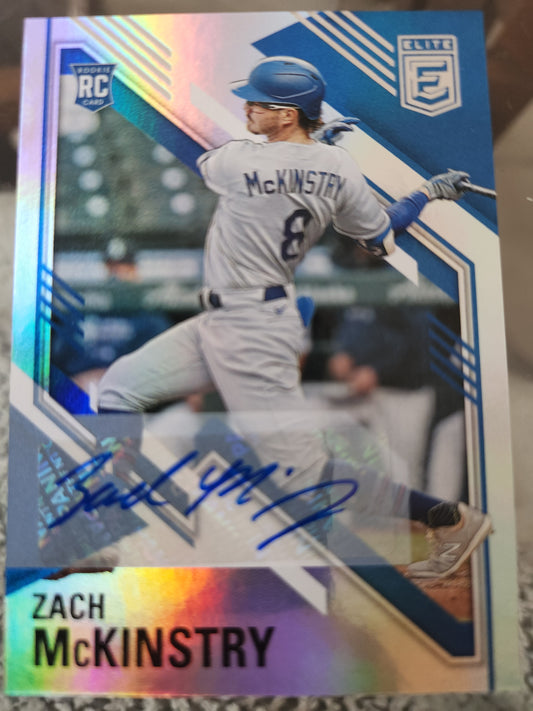 Panini Elite Zach Mckinstry auto Autographs Blue Ink No.37 rookie card