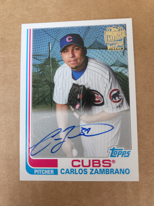 Topps Carlos Zambrano Autograph Blue Ink FFA-CZ