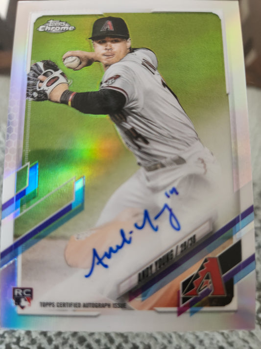 2021 Topps Chrome Rookie Base Auto #RA AY Andy Young 419/499   Arizona Diamondbacks RC