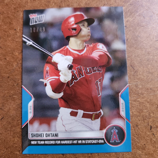 Topps Now Blue Parallel Shohei Ohtani 18/49 #413