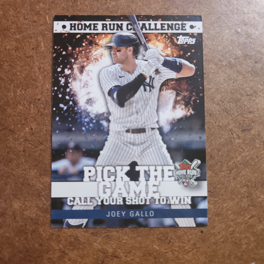 Topps Home Run Challenge Pick The Game Call YourbShote To Won Joey Gallo #7889439