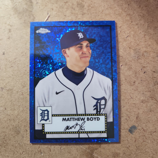 Topps Chrome Blue Matthew Boyd Auto 075/199 #443