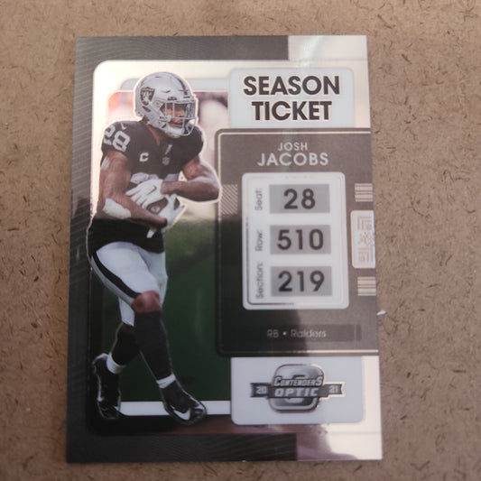 Panini Season Ticket Contenders Optic 2021Josh Jacobs #42