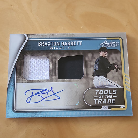 Panini Absolution Baseball Tools Of The Trade Relic Auto Braxton Garrett #TT2S-BG