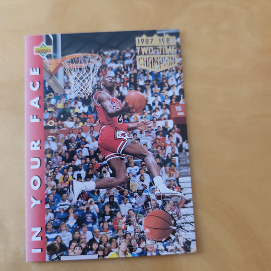 Upper Deck In Your Face 1987-1988 Two Time Champion Michel Jordan #453