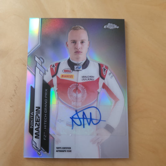 Topps Chrome Hand Written Auto Nikita Mazepin 308/346 #F1A-NM