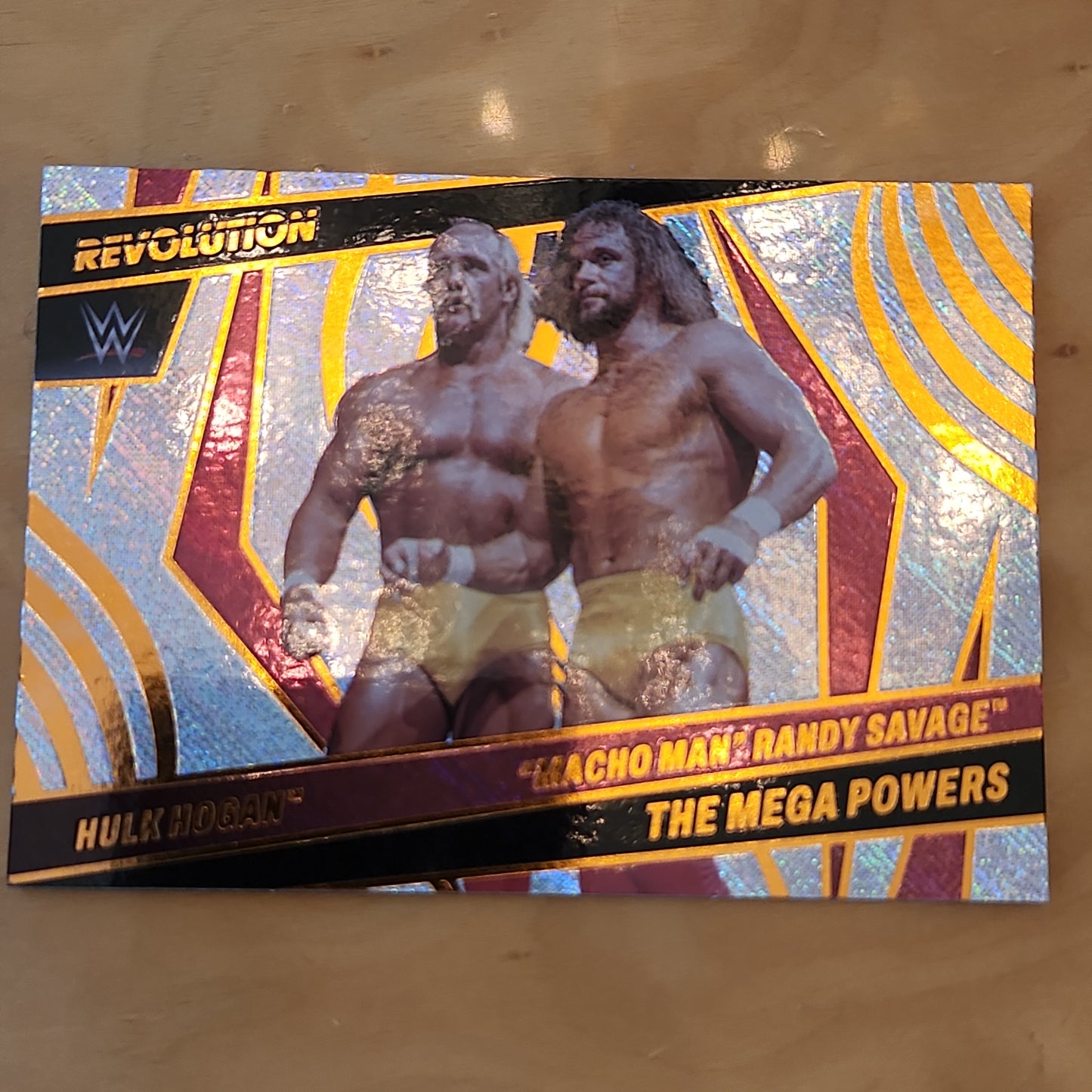 Panini Revolution THE MEGA POWERS Hulk Hogan and "Macho Man" Randy Savage #131