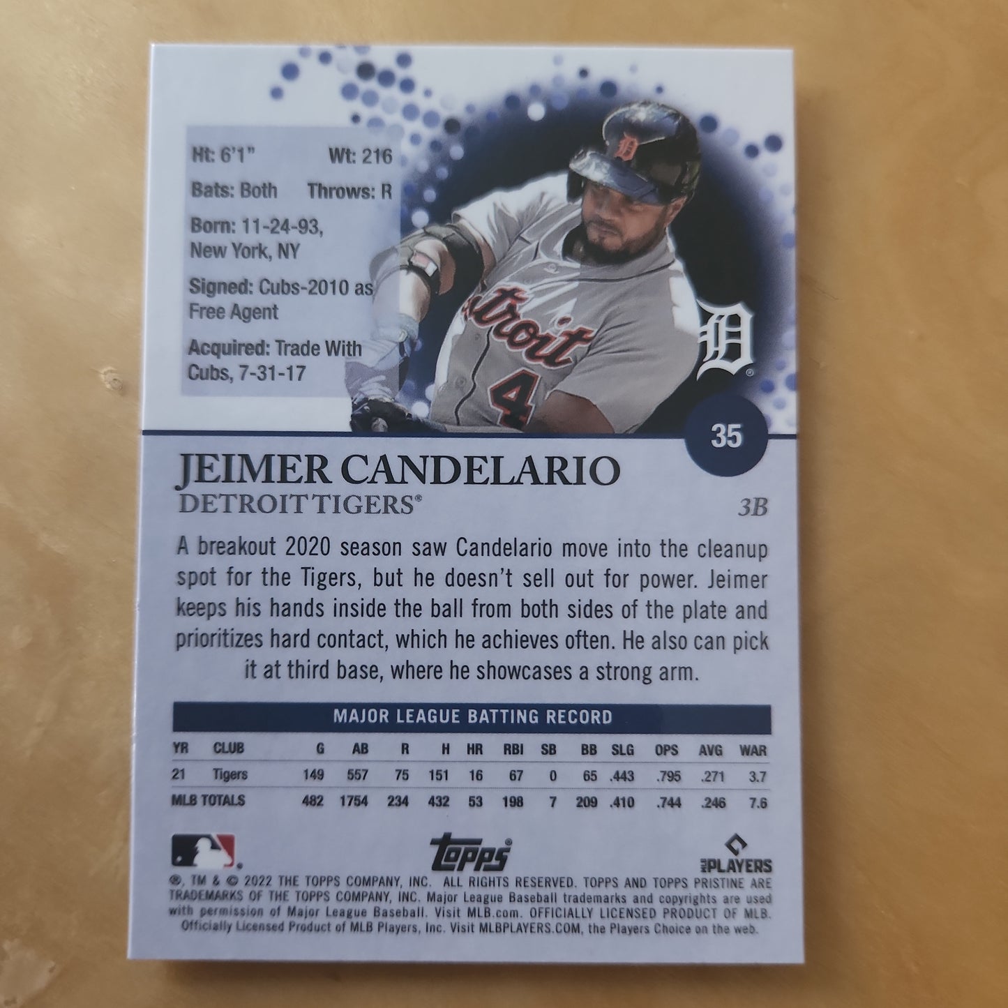 Topps Major League Batting Records Jeimer Candelario #35