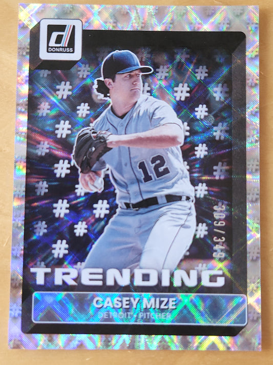 Panini Donruss Trending Casey Mize #T-10. 309/349