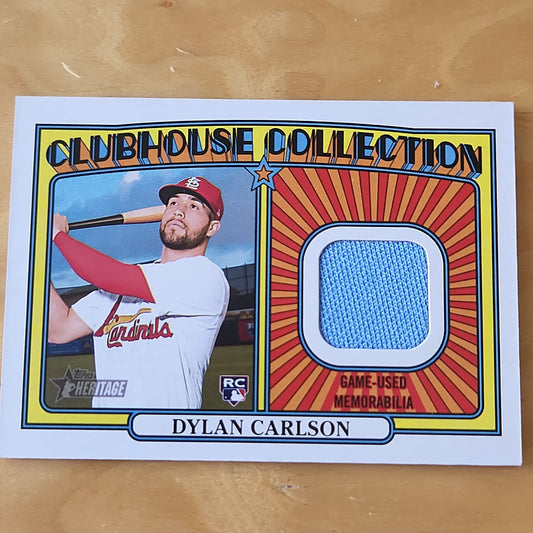 Topps Heritage Clubhouse Collection Dylan Carlson Jersey Patch #CC-DC