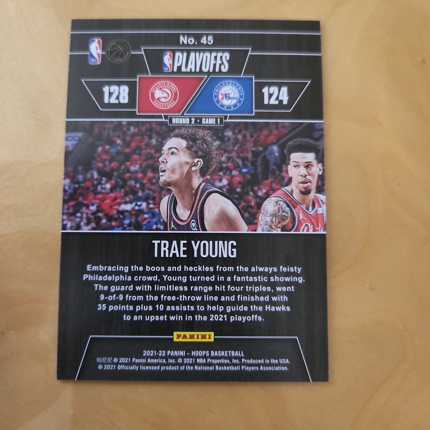 Panini NBA Hoops Road To The Finals Playoffs Trae Young 873/999 #45