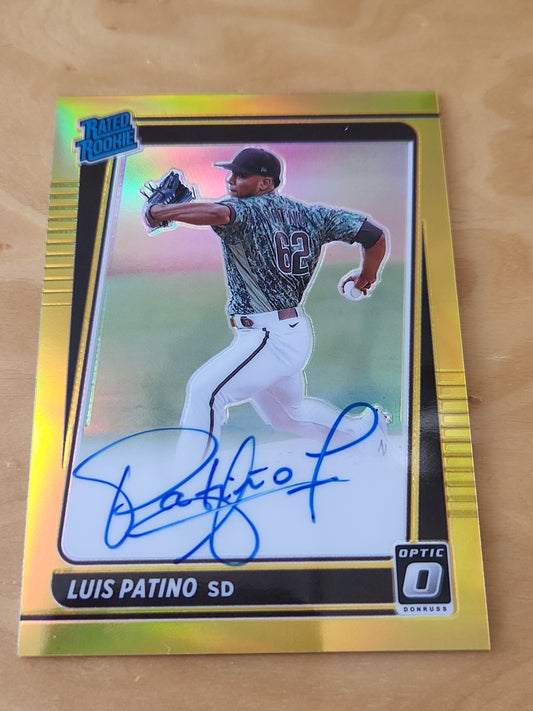 2021 Panini Luis Patino AUTO Rated Rookie Gold Referactor 9/10 # RRS-LP